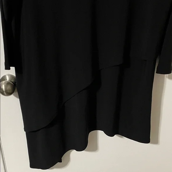 Sympli Black Layered Asymmetrical Tunic Top Size OOG/1x - Picture 3 of 7